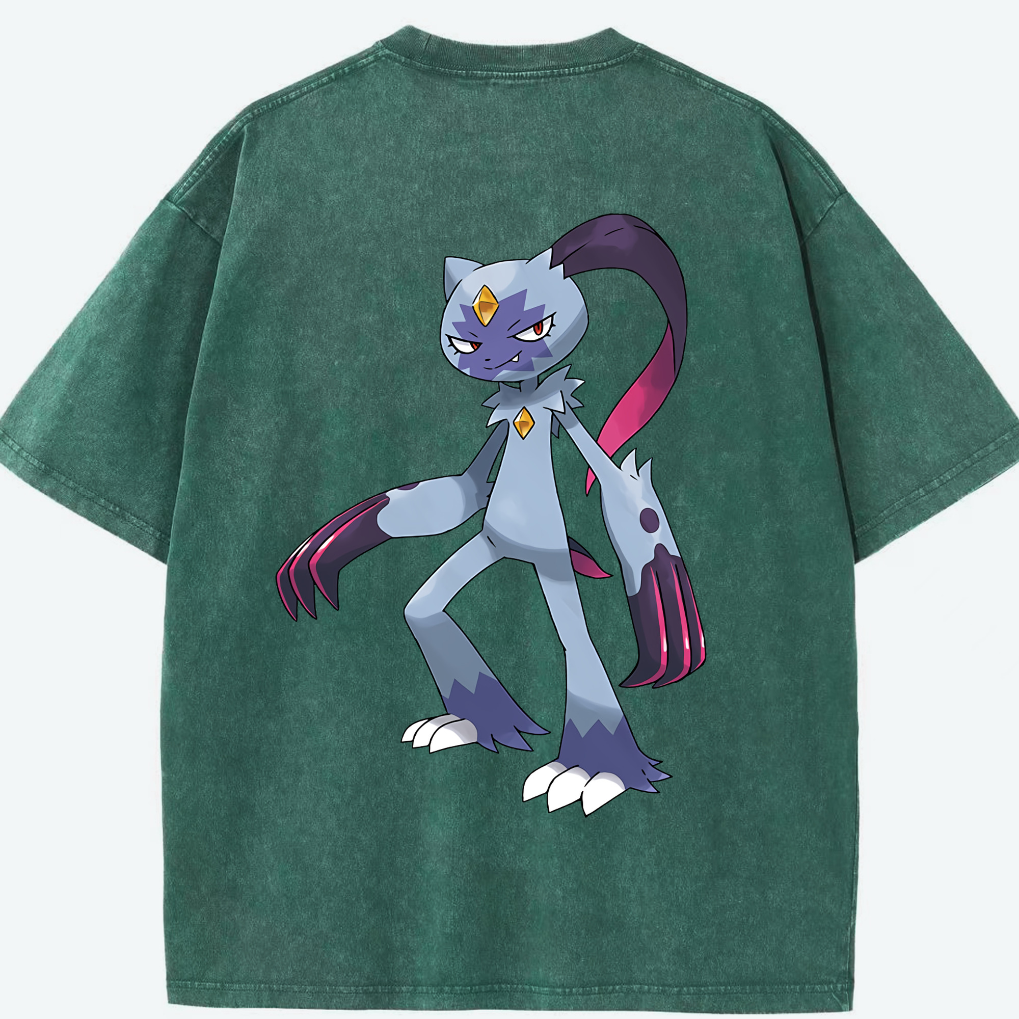 （画像用） ポケットモンスター Pokémon 綿100% ヴィンテージ風 半袖Tシャツ（背面プリント）